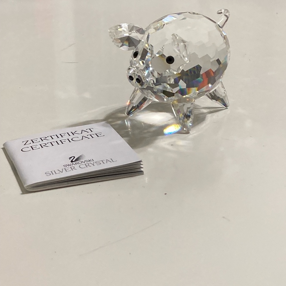 Retired 1987 Swarovski Crystal Pig Figurine Collectible. Best offer🌺